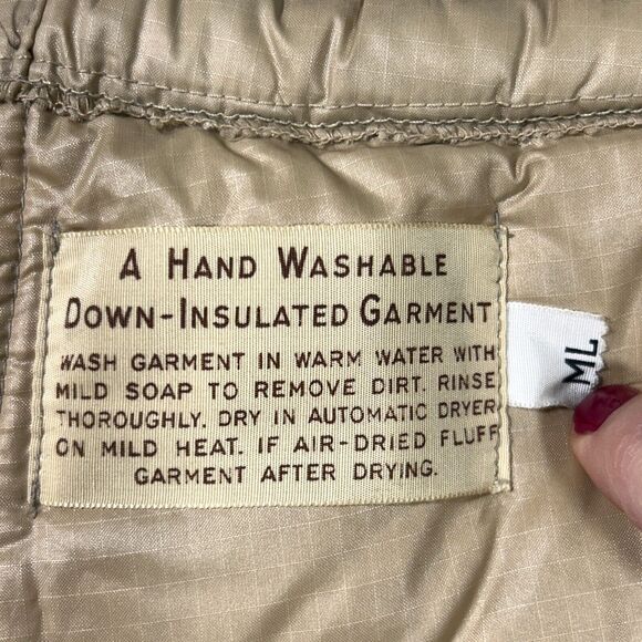 Vintage Goose Down Quilted Puffer Thermal Pants Mens M - Picture 3 of 5